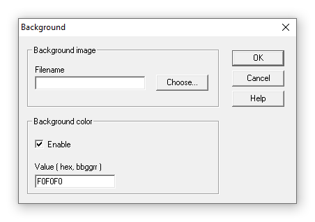 HMI Droid Studio - Background dialog box