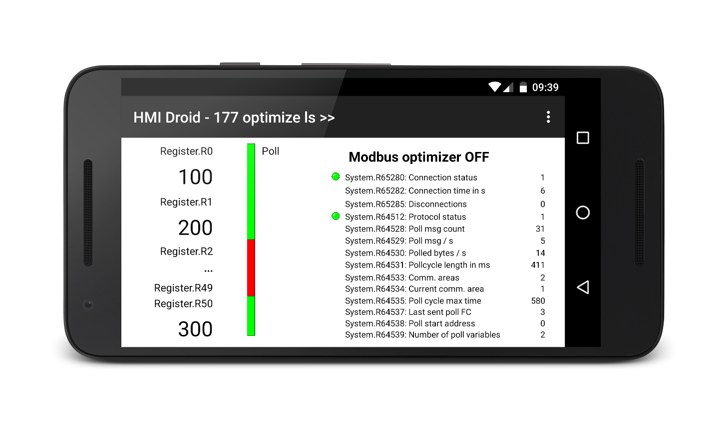 HMI Droid - Optimizer off