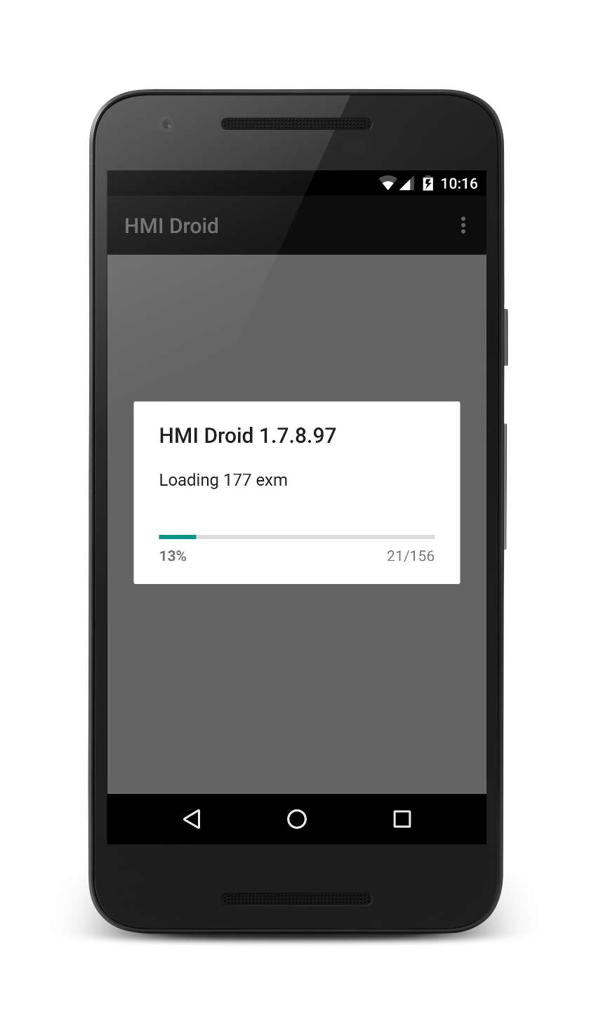 HMI Droid - Launch screen