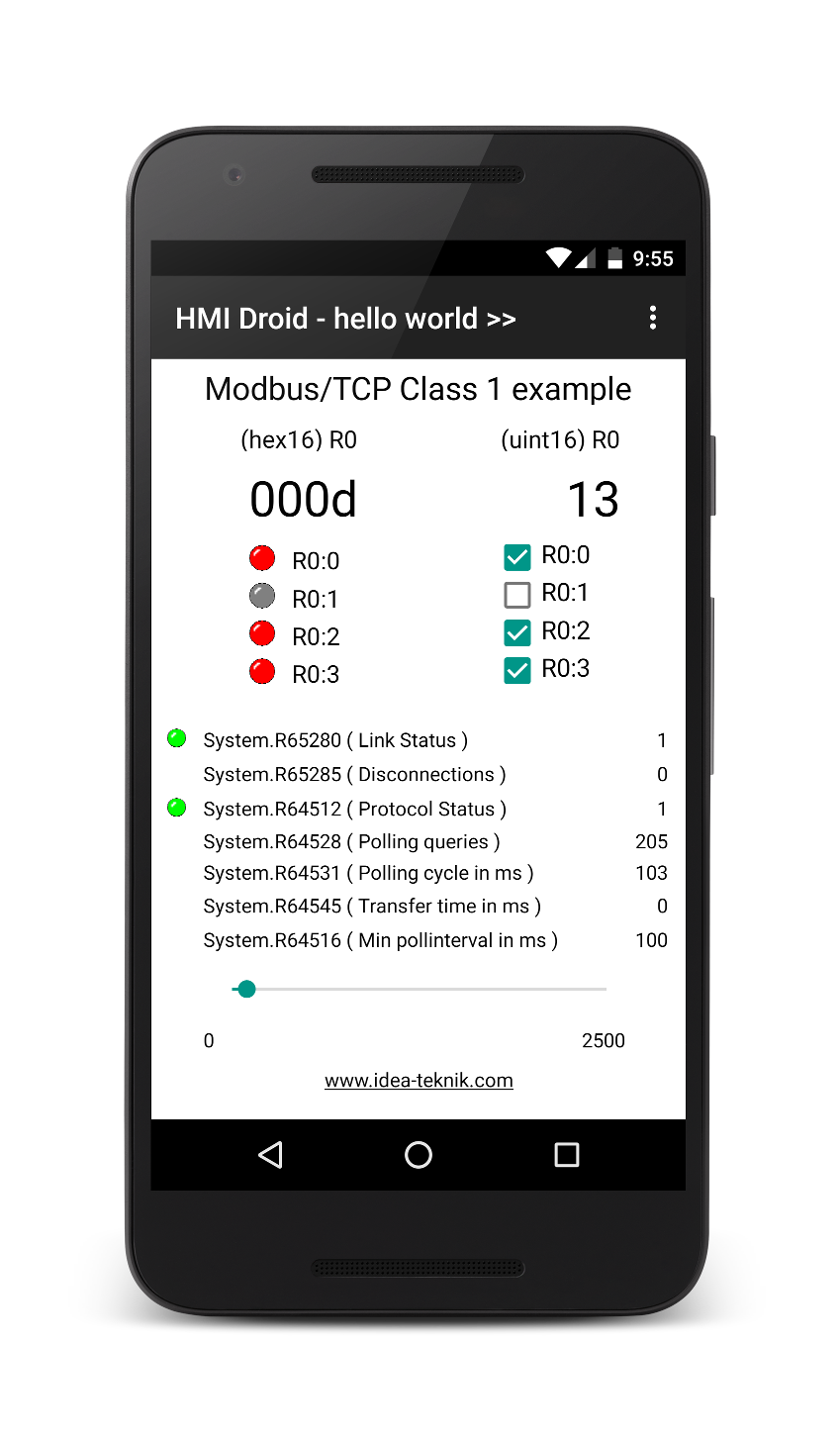 HMI Droid - hello world