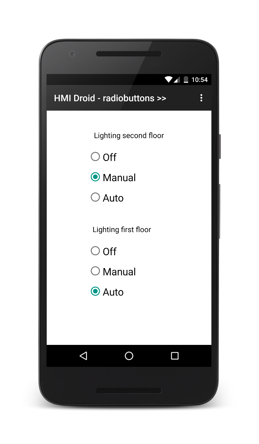 HMI Droid radiobutton