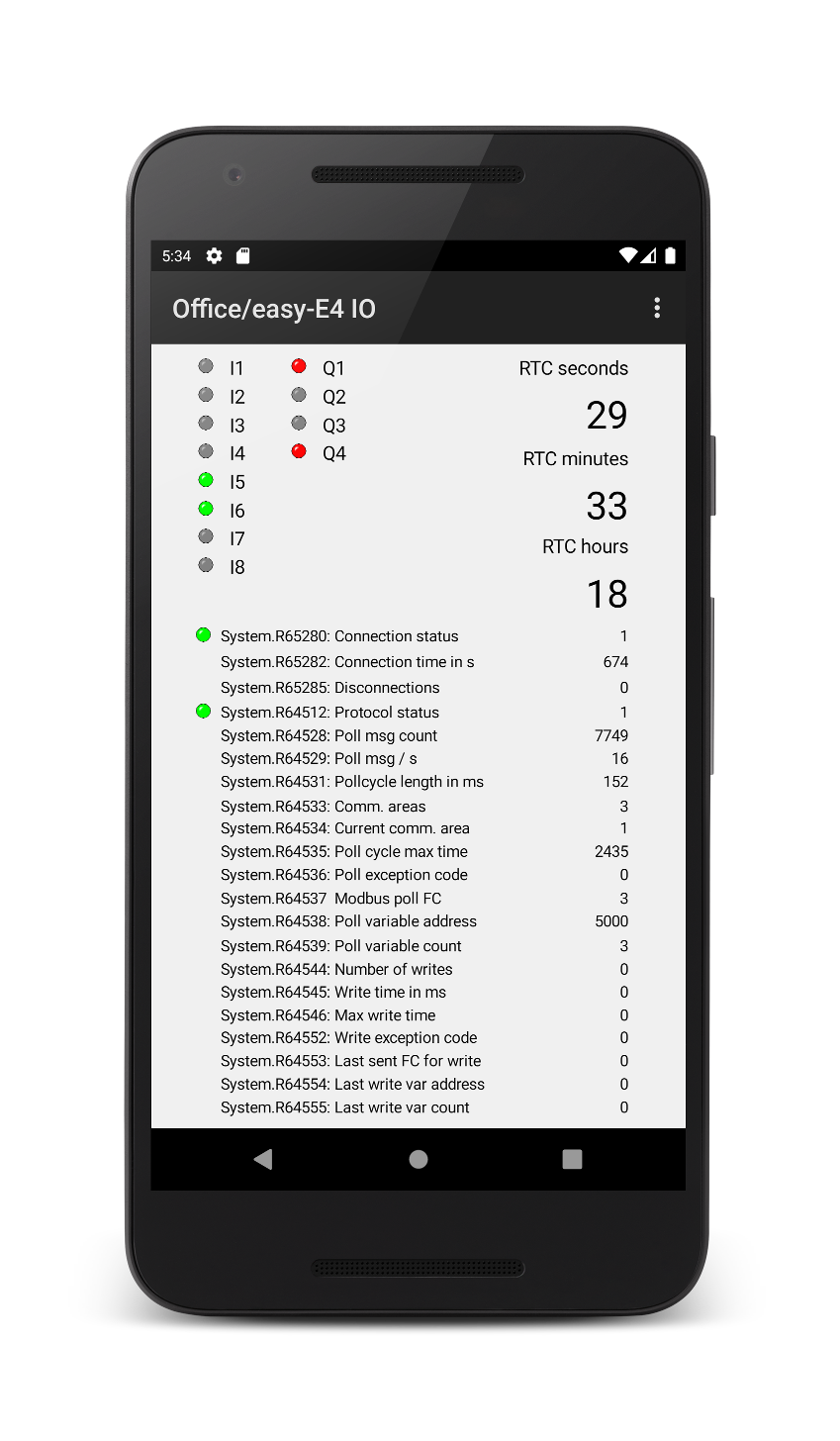HMI Droid with a project