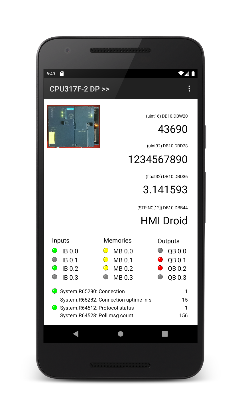 HMI Droid without project