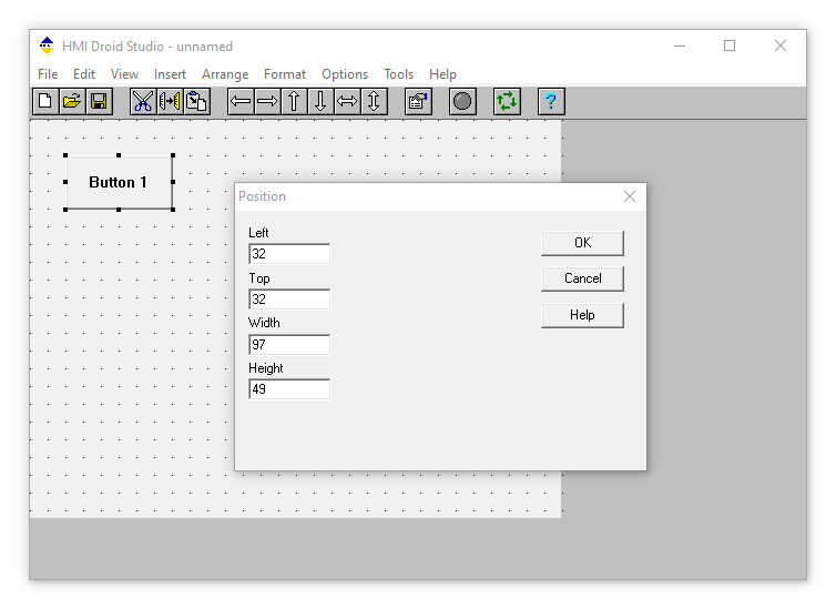 HMI Droid Studio - Position