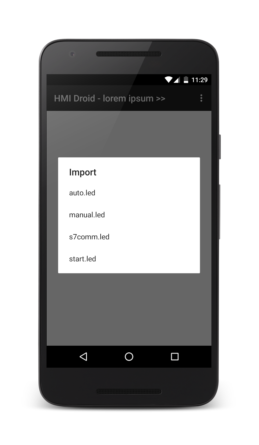 HMI Droid - Import panels (pages)