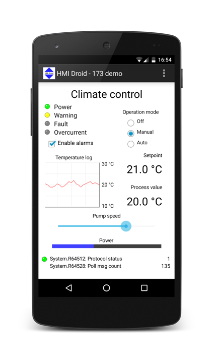 HMI Droid on Android device